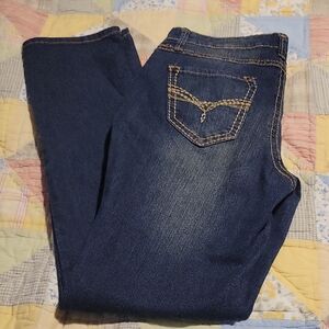 Cato Blue Straight Leg Jeans with Stretch